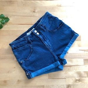 TOPSHOP Moto High Waist Shorts Stretch Denim Jean
